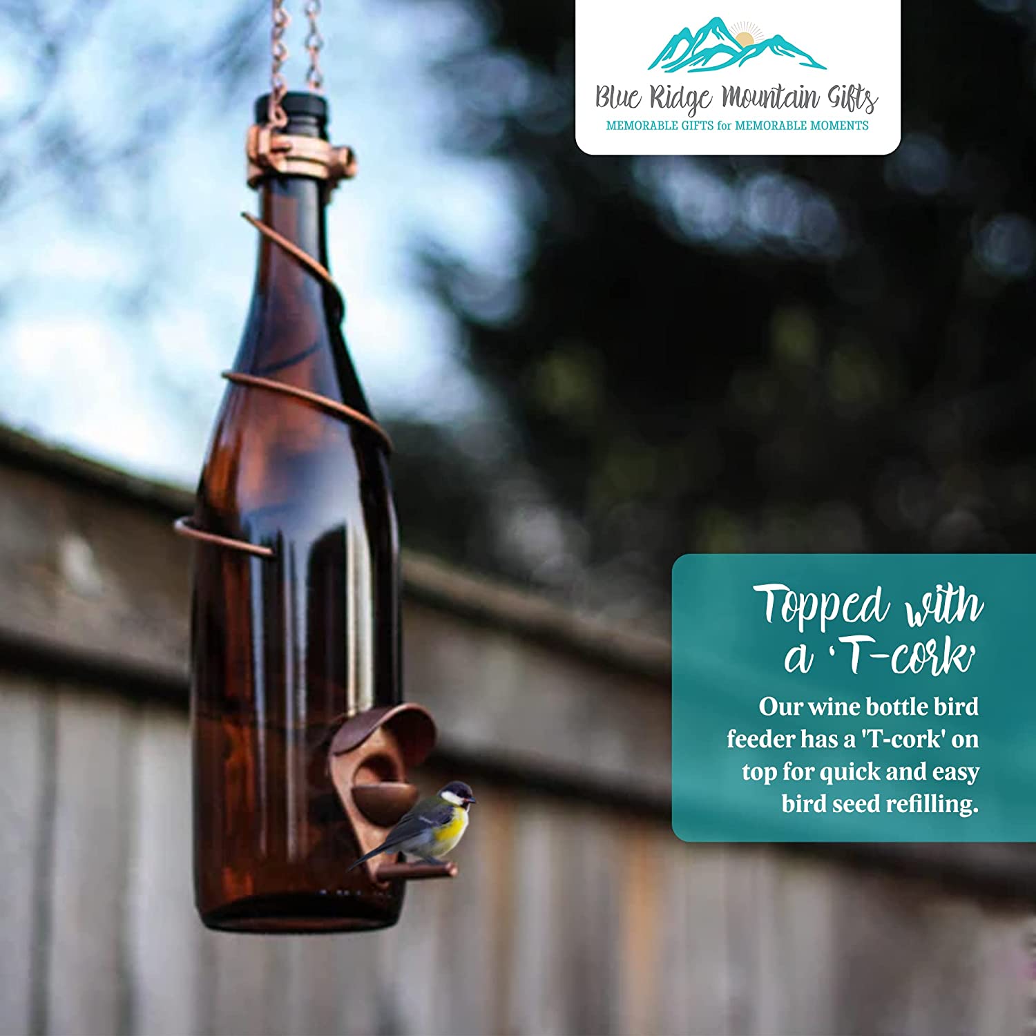 Bird Feeder | 750ml Wine Bottle